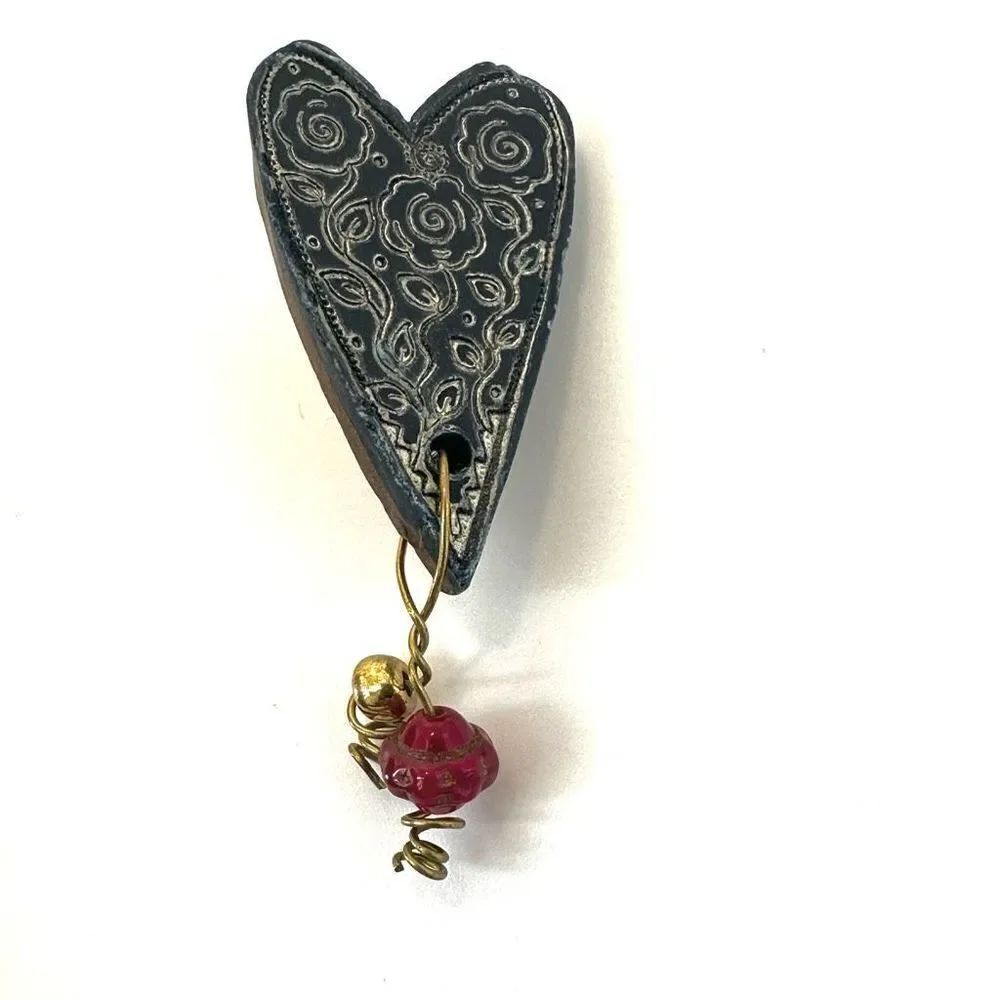 Blue heart pin